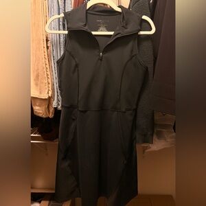 Black Sleeveless Zip-Up Dress